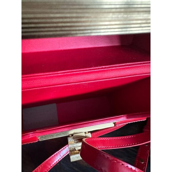 BOTTEGA VENETA Daisy Red Leather Cigarette Structured Crossbody Bag - Picture 13 of 13